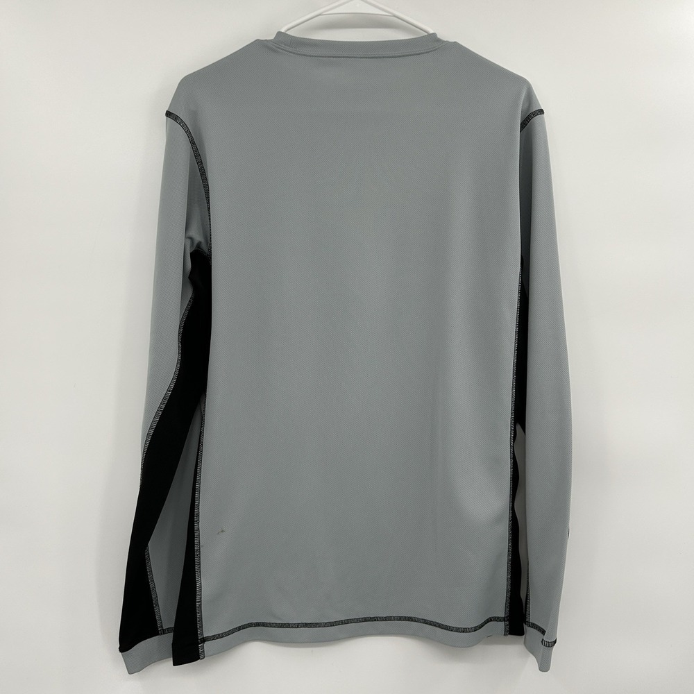 Alo Yoga Mens Long Sleeve Performance Shirt Size M Gray Black Gym Workout Train - Picture 6 of 7